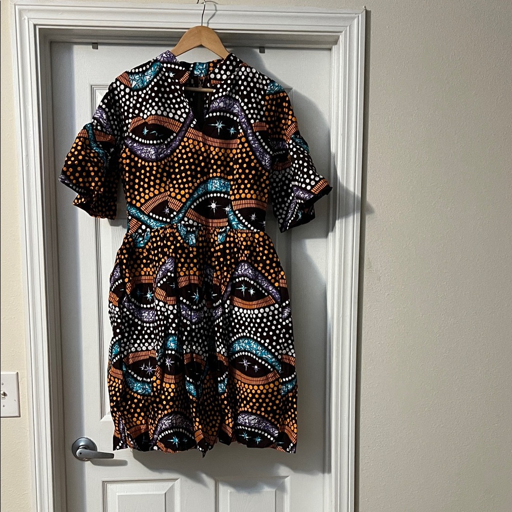 Colorful Patterned Women's Dress